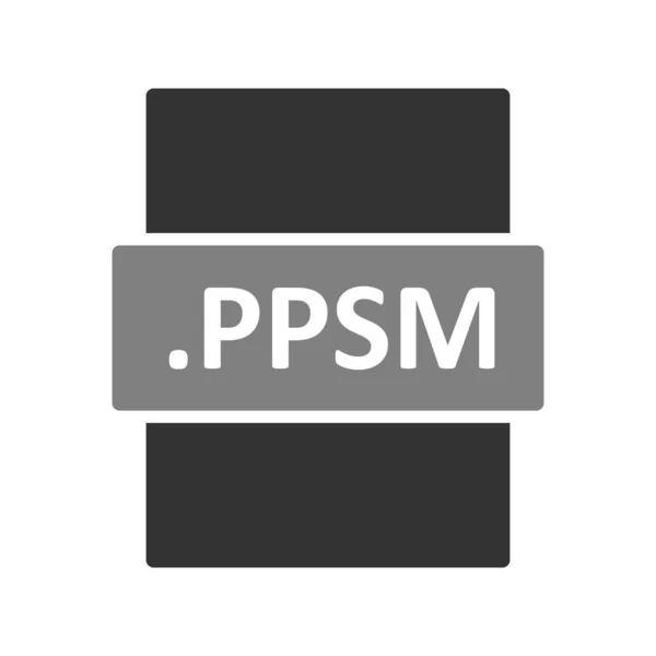 Vektorillustration Der Digitalen Ppsm Datei Modernes Symbol — Stockvektor