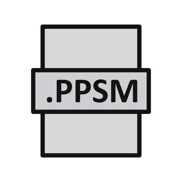 Ppsm Dijital Dosyasının Vektör Çizimi Modern Simge — Stok Vektör