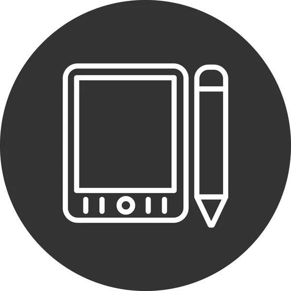 Tablette Web Symbol Einfache Illustration — Stockvektor