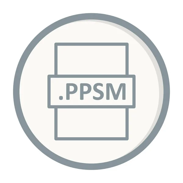 Vektorillustration Der Digitalen Ppsm Datei Modernes Symbol — Stockvektor