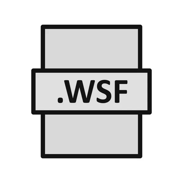 Wsf数字文件现代图标的矢量说明 — 图库矢量图片