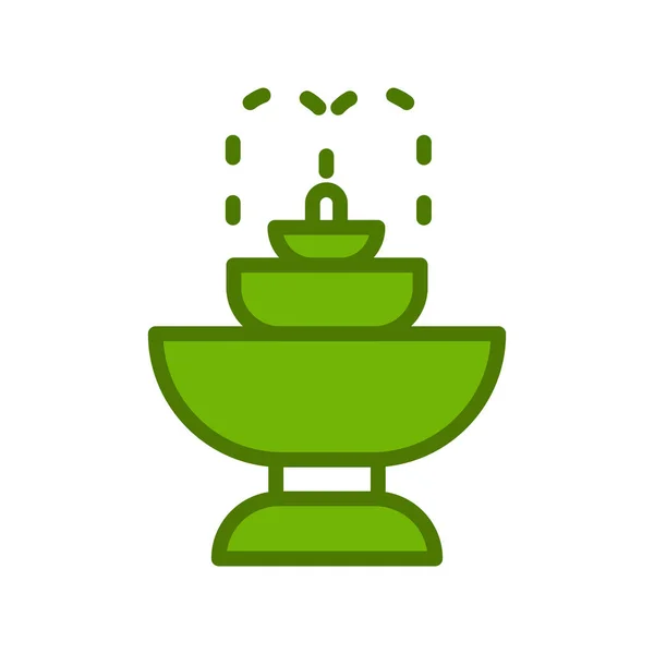 Fountain Simple Icon Vector Illustration — Vetor de Stock