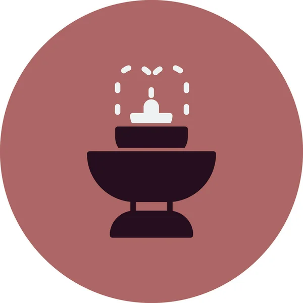 Fountain Simple Icon Vector Illustration — Vetor de Stock