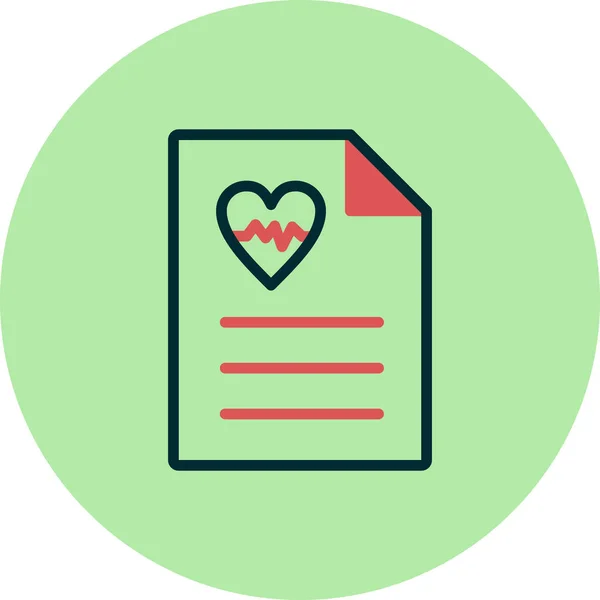 Heartbeat Report Icon Vector Illustration — Stock Vector