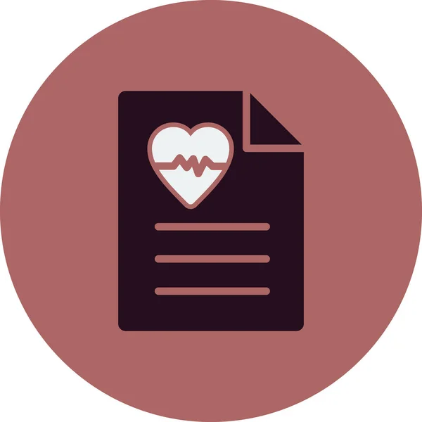 Εικονίδιο Heartbeat Report Διανυσματική Απεικόνιση — Διανυσματικό Αρχείο