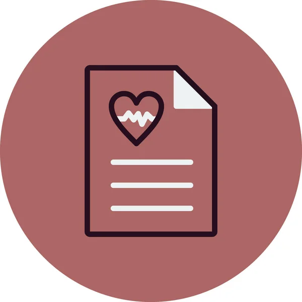 Heartbeat Report Icona Illustrazione Vettoriale — Vettoriale Stock