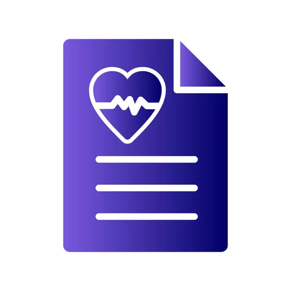 Heartbeat Report Icon Vector Illustration — Stock Vector