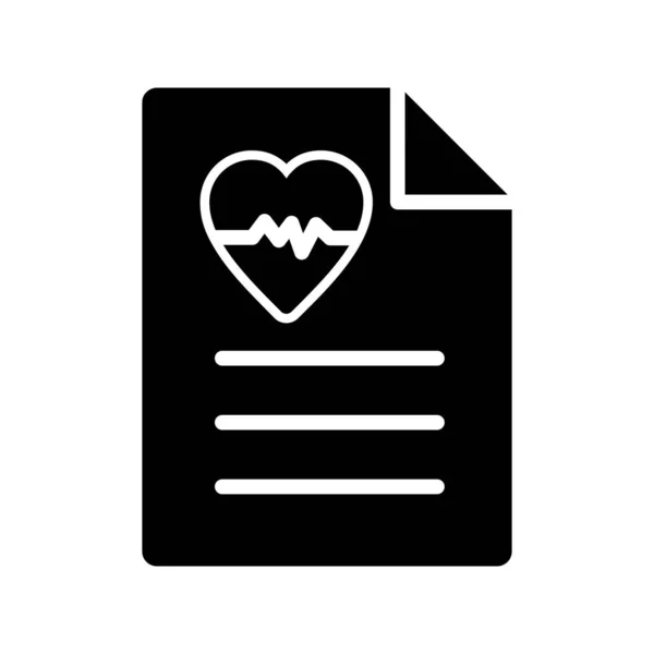 Heartbeat Report Icon Vector Illustration — Stock Vector