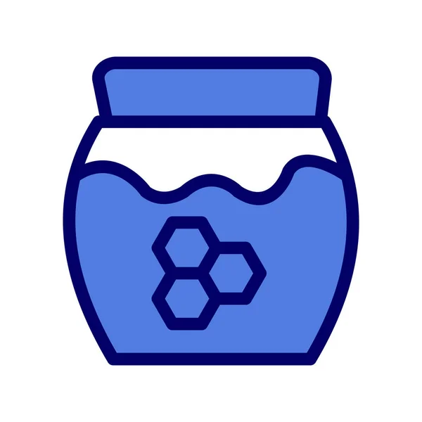 Honey Jar Icon Vector Illustratrion Design — Stock Vector