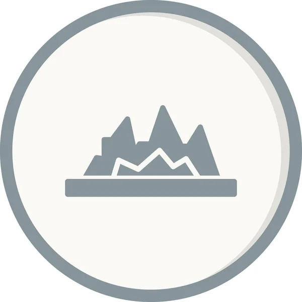 Berge Web Icon Vektor Illustration — Stockvektor