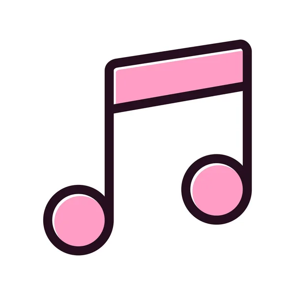 Music Note Vector Illustrator Advertising Media Icon Glyph Style — 스톡 벡터