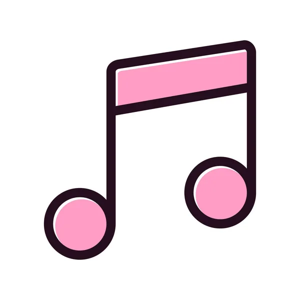 Music Note Vector Illustrator Advertising Media Icon Glyph Style — стоковый вектор