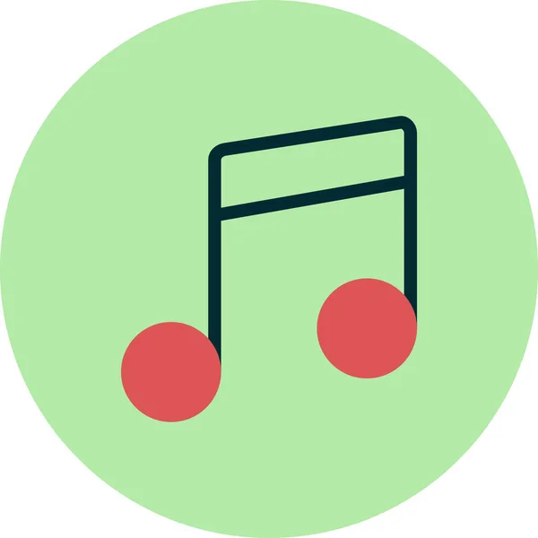Music Note Vector Illustrator Advertising Media Icon Glyph Style — Stockový vektor