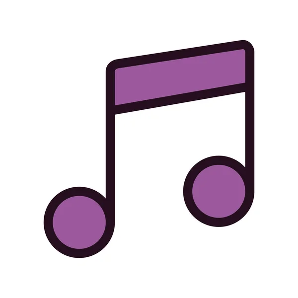 Music Note Vector Illustrator Advertising Media Icon Glyph Style — Image vectorielle