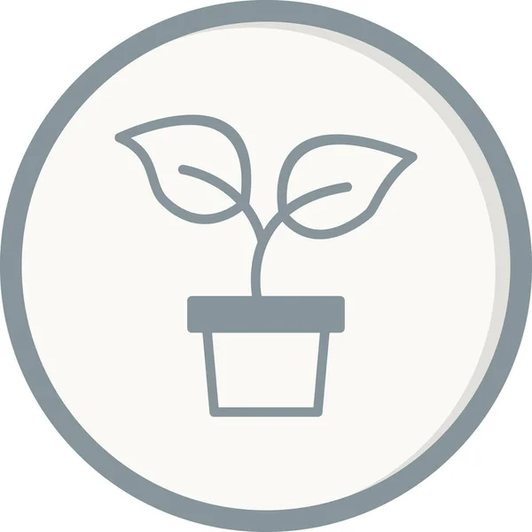 Icona Della Pianta Isolata Sfondo Bianco Illustrazione Vettoriale — Vettoriale Stock