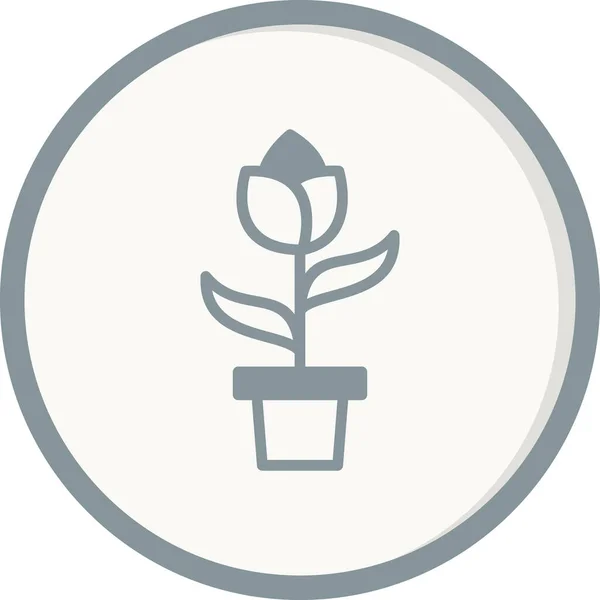 Plant Icon Isolated White Background Vector Illustration — Stock Vector