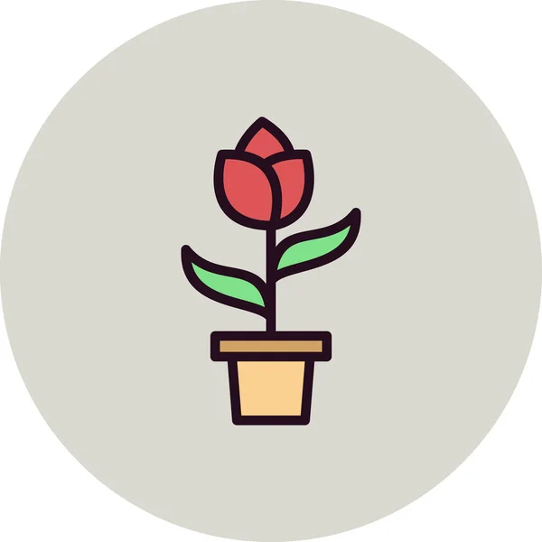 Plant Icon Isolated White Background Vector Illustration — Archivo Imágenes Vectoriales