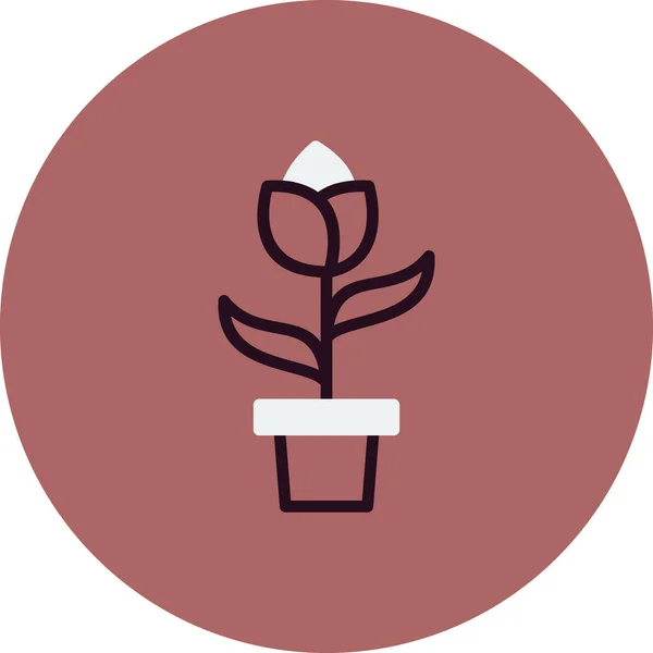 Plant Icon Isolated White Background Vector Illustration — Image vectorielle