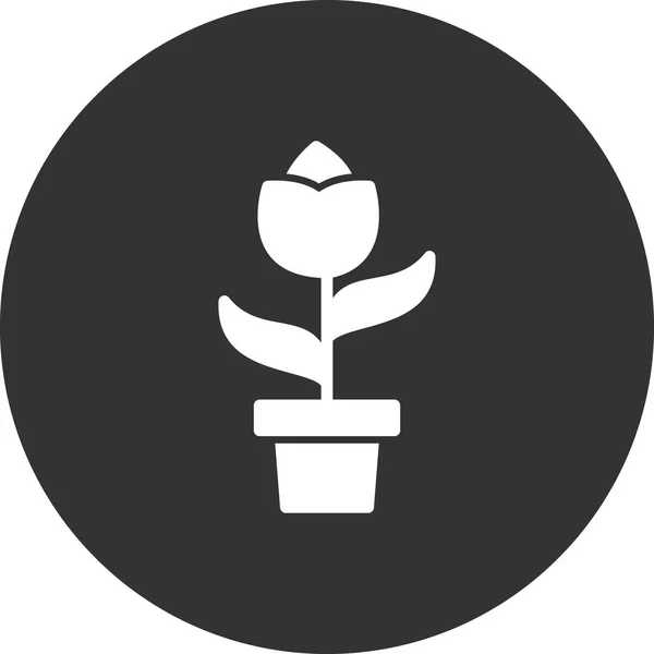 Plant Icon Isolated White Background Vector Illustration — Vetor de Stock