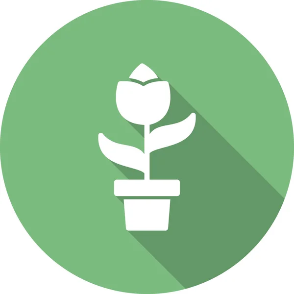 Plant Icon Isolated White Background Vector Illustration — Vetor de Stock