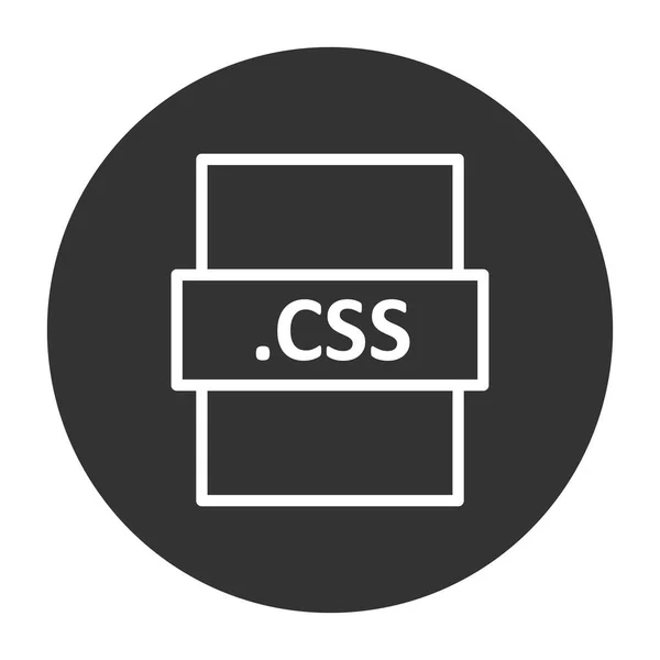 Ícone Formato Arquivo Css Ilustração Vetorial — Vetor de Stock