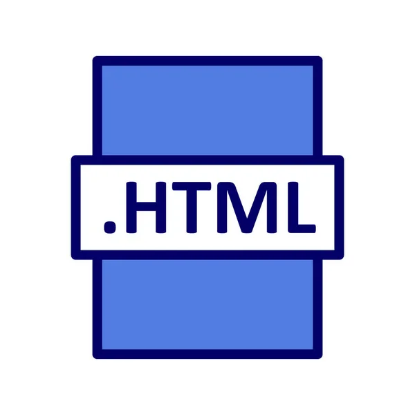 Html File Format Icon Vector Illustration — Stok Vektör