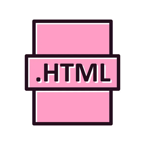 Html File Format Icon Vector Illustration — Stok Vektör