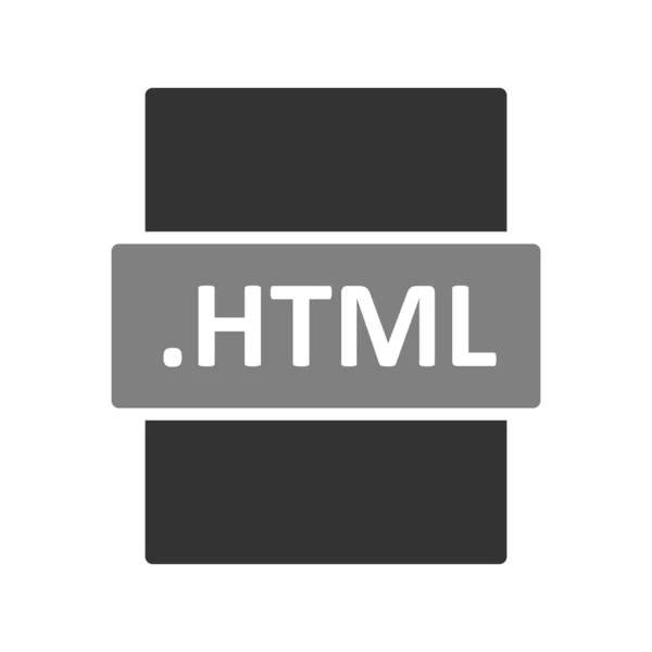 Html File Format Icon Vector Illustration — Stok Vektör