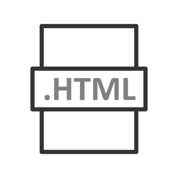 Ícone Formato Arquivo Html Ilustração Vetorial — Vetor de Stock