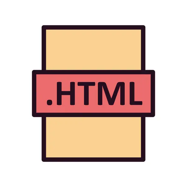 Html File Format Icon Vector Illustration — Archivo Imágenes Vectoriales