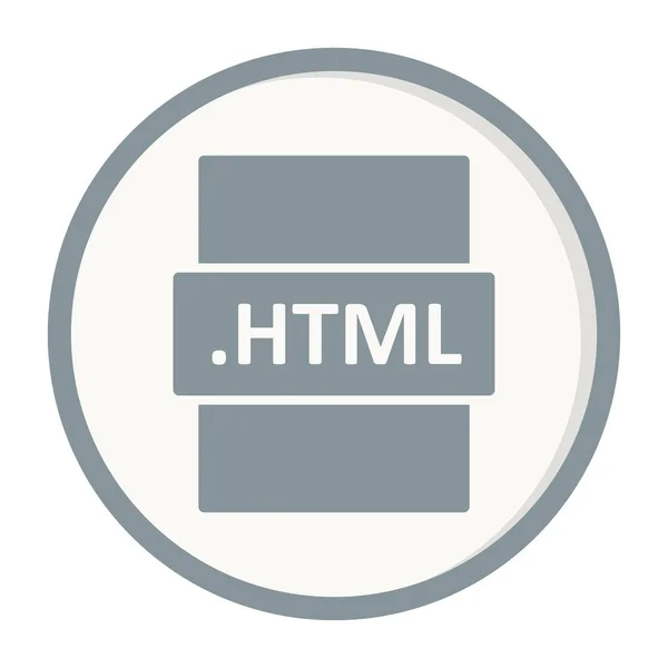 Icono Formato Archivo Html Ilustración Vectorial — Archivo Imágenes Vectoriales