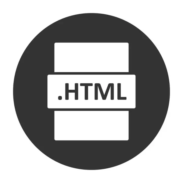 Html File Format Icon Vector Illustration - Stok Vektor