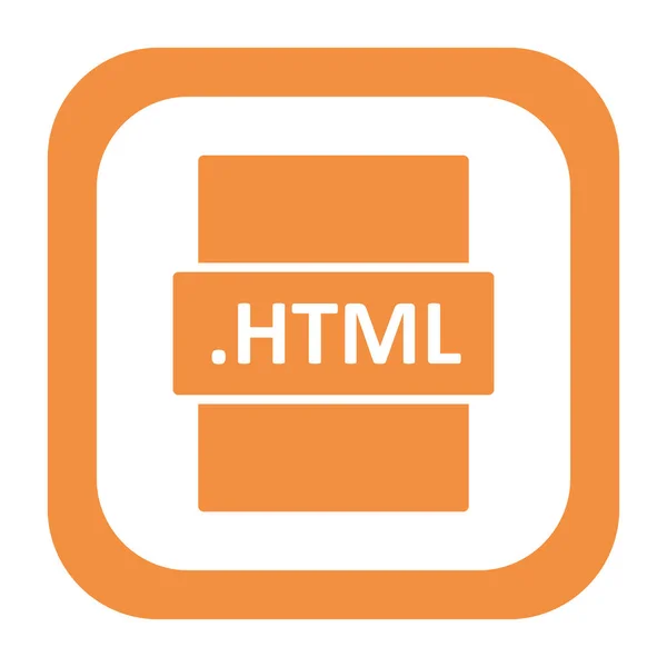 Html File Format Icon Vector Illustration - Stok Vektor