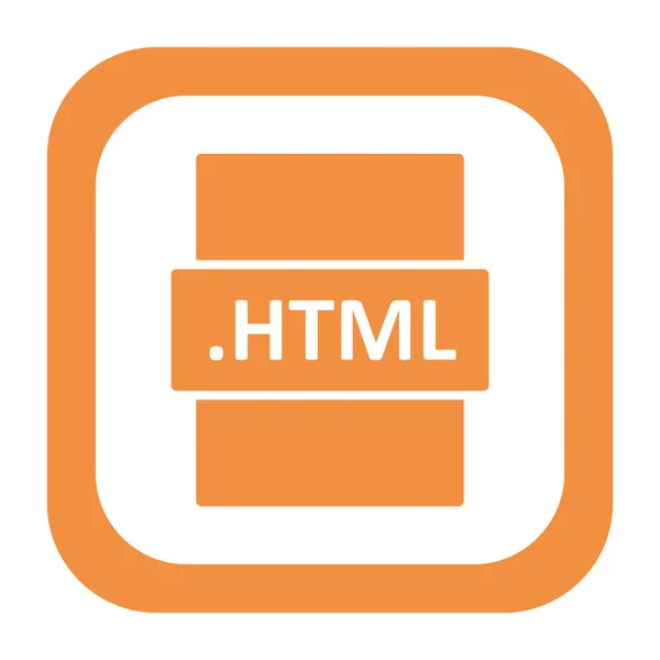 Html File Format Icon Vector Illustration — Archivo Imágenes Vectoriales