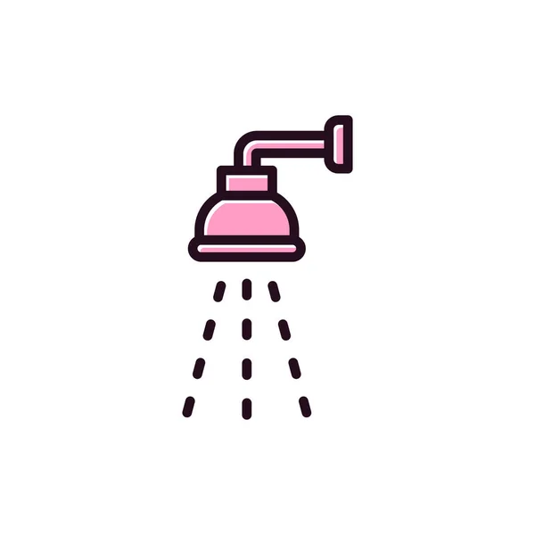 Dusche Symbol Vektor Illustration — Stockvektor