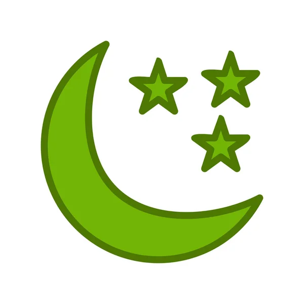 Starry Night Icon Vector Illustration — ストックベクタ