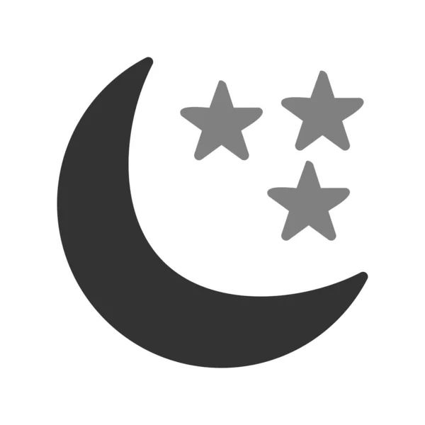 Starry Night Icon Vector Illustration — Image vectorielle