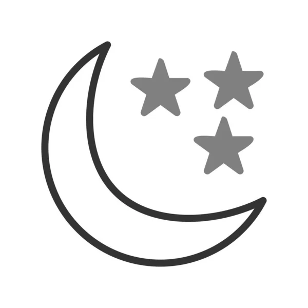 Starry Night Icon Vector Illustration — Image vectorielle