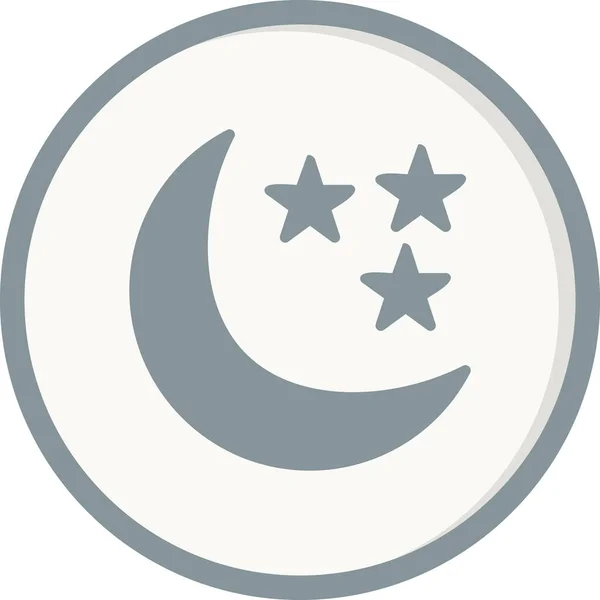 Starry Night Icon Vector Illustration — Vetor de Stock