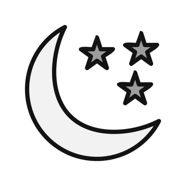 Starry Night Icon Vector Illustration — Archivo Imágenes Vectoriales