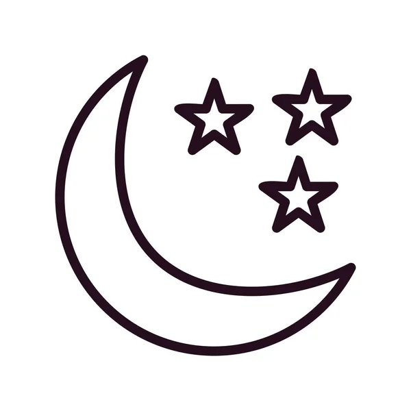 Starry Night Icon Vector Illustration — 스톡 벡터