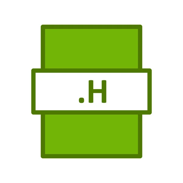 Hファイル形式のアイコン ベクトル図 — ストックベクタ