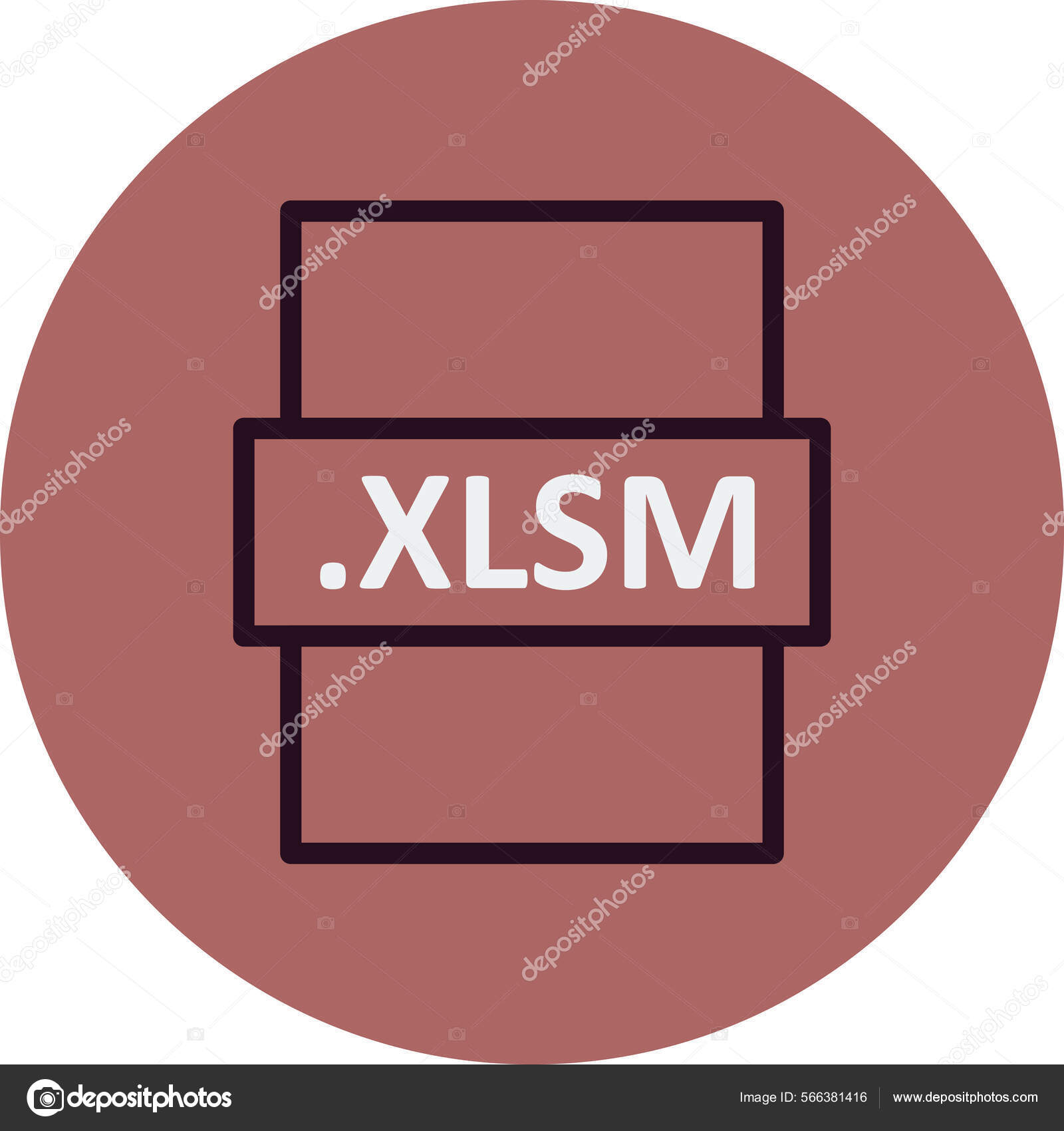 Xlsm File Format Icon Vector Illustration Stock Vector Image by