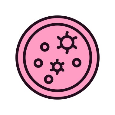 bakteri simgesi vektör illüstrasyonu