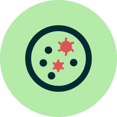 bakteri simgesi vektör illüstrasyonu