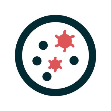 bakteri simgesi vektör illüstrasyonu