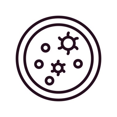 bakteri simgesi vektör illüstrasyonu