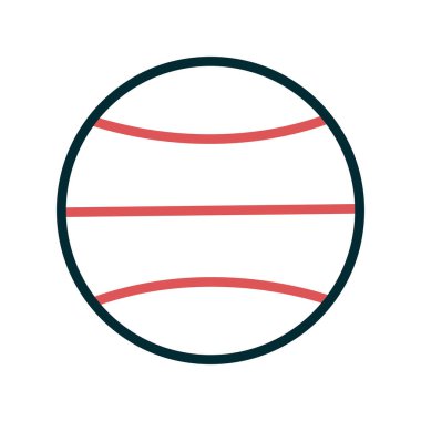 Tenis topu ikonu vektör illüstrasyonu