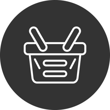 Alışveriş sepeti ikonu vektör illüstrasyonu