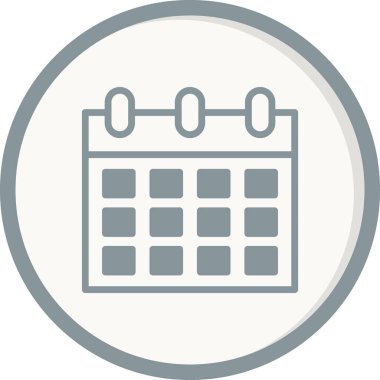 Takvim simgesi vektör illüstrasyonu